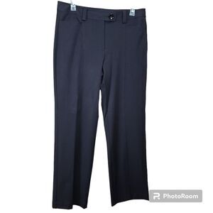 NWT Talbots Womens Size 16 Black Stretch Straight Leg Trouser Pants Office